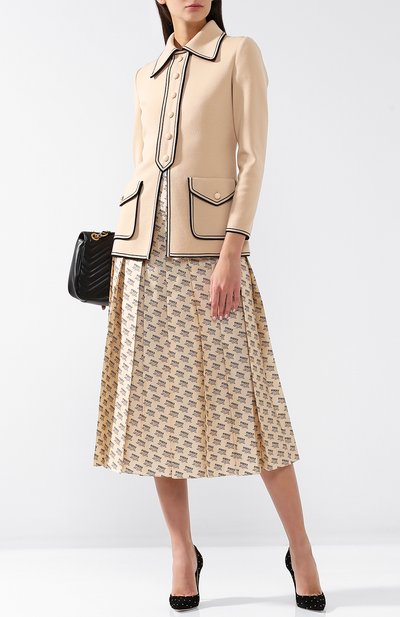 Шерстяной жакет с накладными карманами на пуговицах GUCCI, арт. 514525/X1576, фото 2