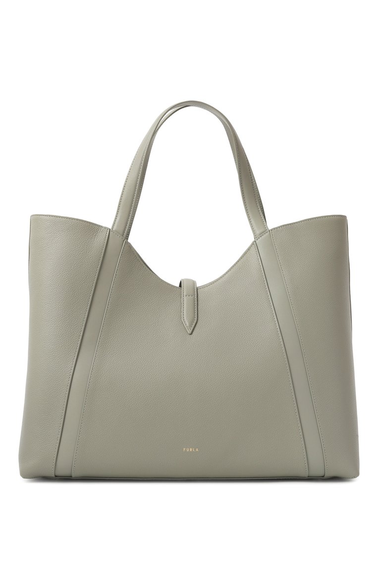 Женская сумка-тоут furla goccia xl FURLA хаки цвета, арт. WB01498/BX3353 | Фото 6 (Драгоценные камни: Проставлено; Материал: Натуральная кожа; Размер: large; Материал сплава: Проставлено)