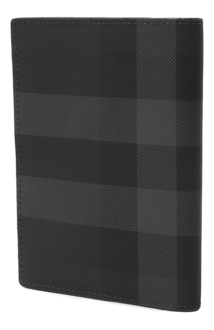 Мужской обложка для паспорта BURBERRY темно-серого цвета, арт. 8073278 | Фото 2 (Нос: Не проставлено; Материал: Текстиль, Пластик; Материал сплава: Проставлено)