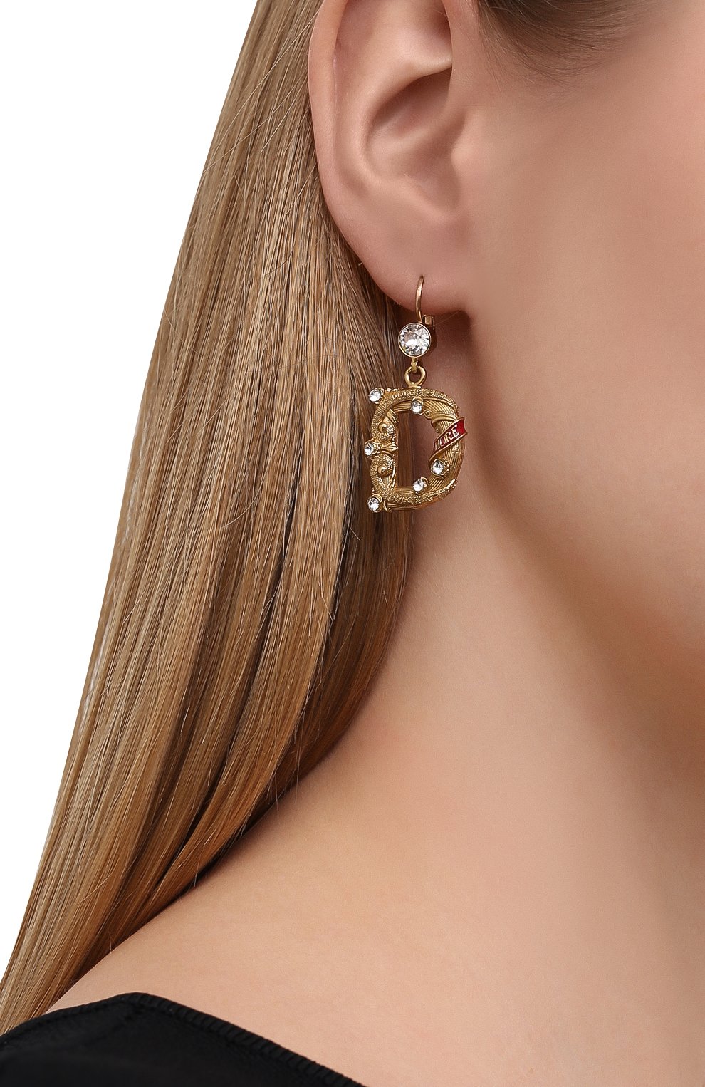 Серьги DOLCE & GABBANA золотого цвета по цене 46850 руб., арт. WEM6M4/W1111, фото 2 Серьги DOLCE & GABBANA, арт. WEM6M4/W1111, фото 2