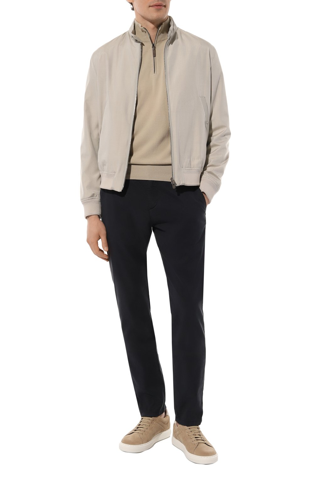 Хлопковый джемпер CANALI бежевого цвета по цене 43250 руб., арт. C0015/MK00145, фото 2 Хлопковый джемпер CANALI, арт. C0015/MK00145, фото 2