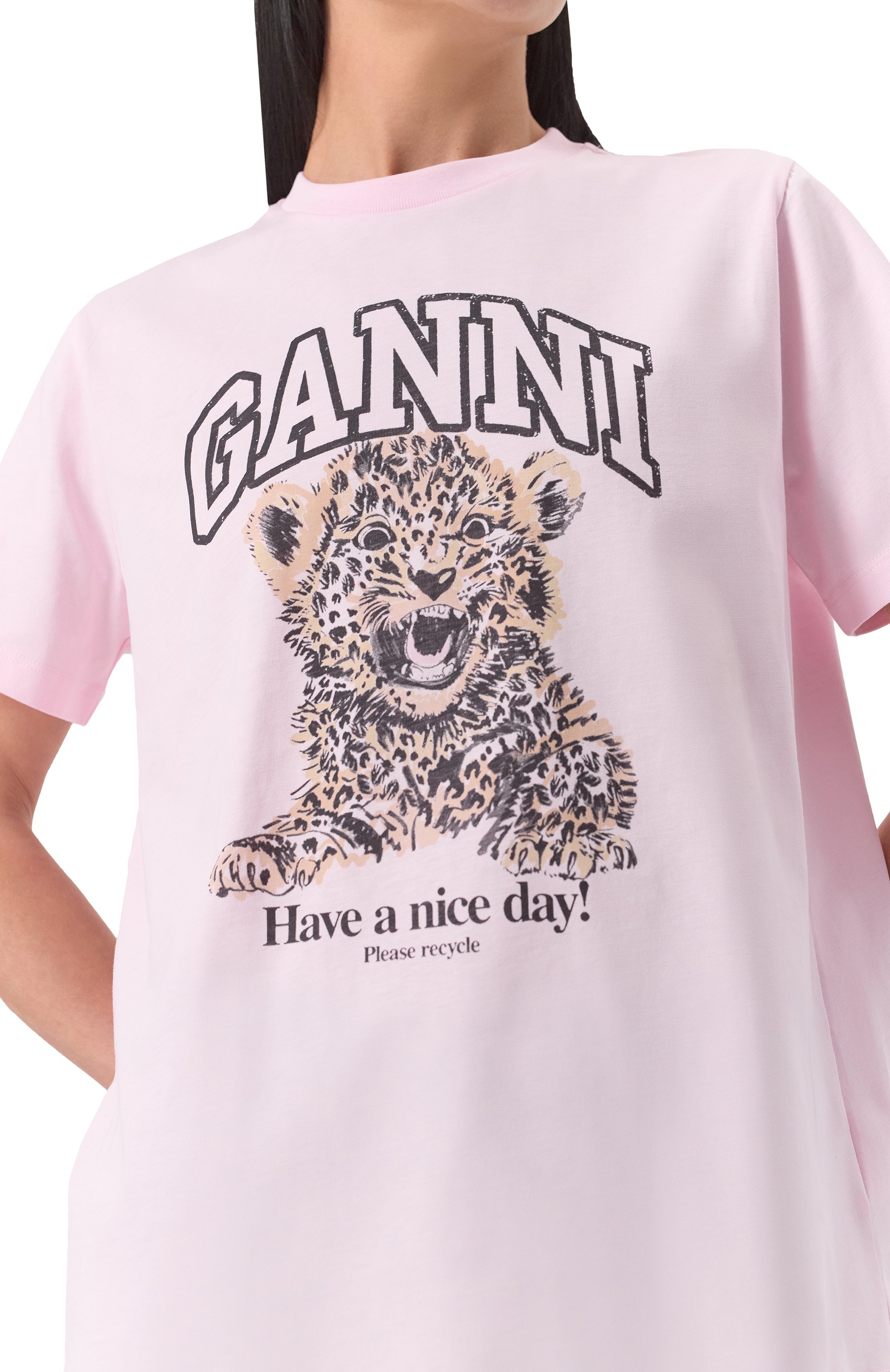 Хлопковая футболка GANNI, арт. T4161/3575, фото 5