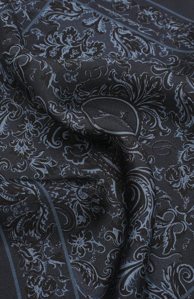 Шелковый платок DOLCE & GABBANA синего цвета по цене 15600 руб., арт. GR412E/G0X80, фото 2 Шелковый платок DOLCE & GABBANA, арт. GR412E/G0X80, фото 2