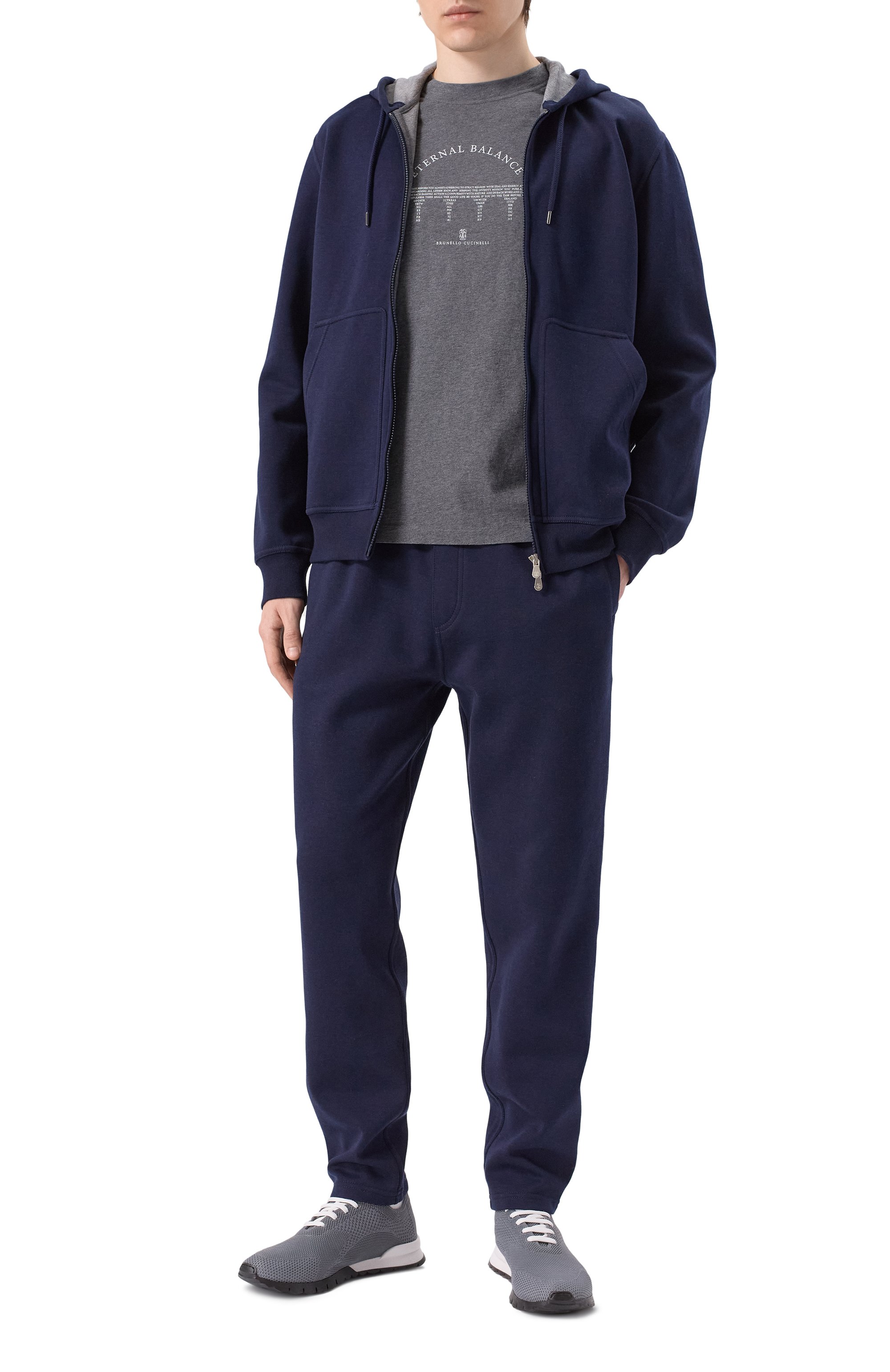 Текстильные кроссовки KITON серого цвета по цене 84550 руб., арт. USSFITN0080908_005, фото 2 Текстильные кроссовки KITON, арт. USSFITN0080908_005, фото 2