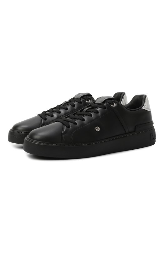 Кожаные кеды B-Court Balmain FM1VI390/LNSS Чёрный FM1VI390/LNSS
