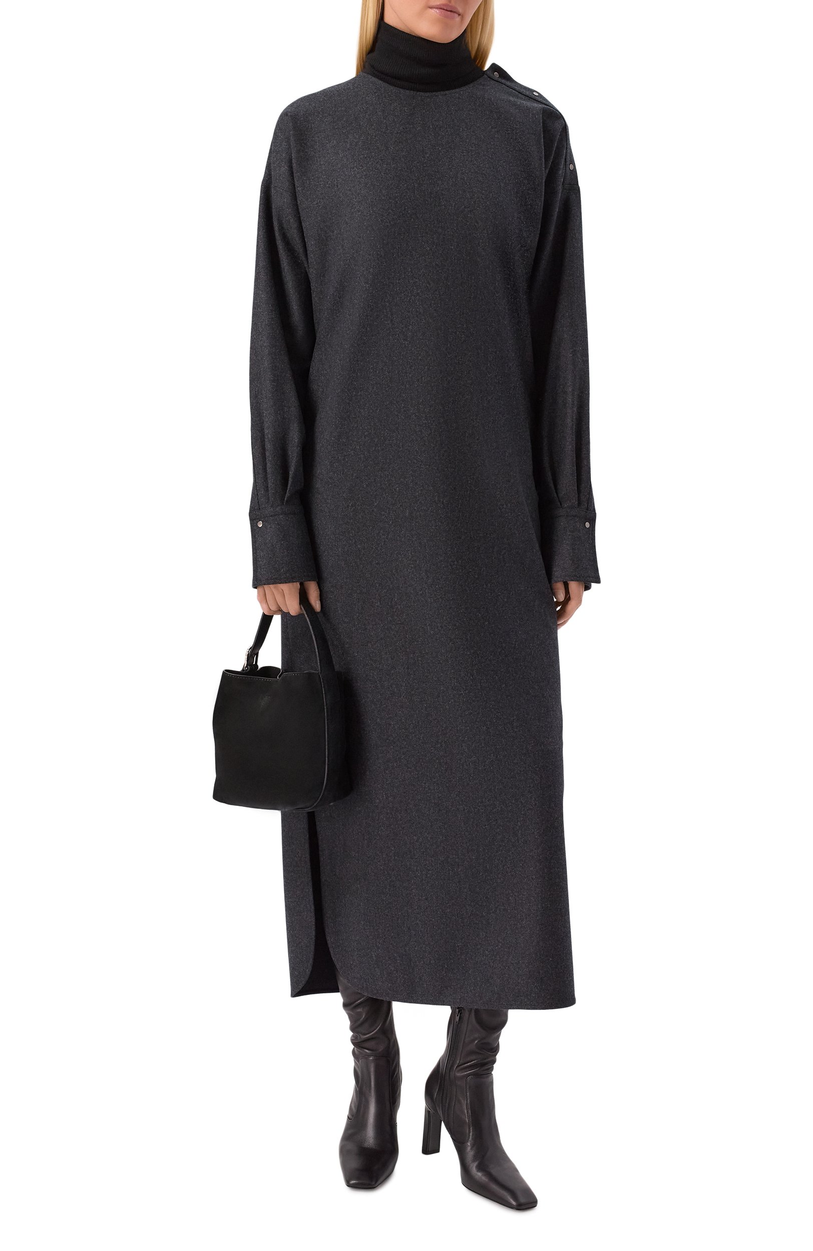 Сумка-тоут belted small TOTEME черного цвета по цене 108500 руб., арт. 264-WAL0139-LE0004, фото 3 Сумка-тоут belted small TOTEME, арт. 264-WAL0139-LE0004, фото 3