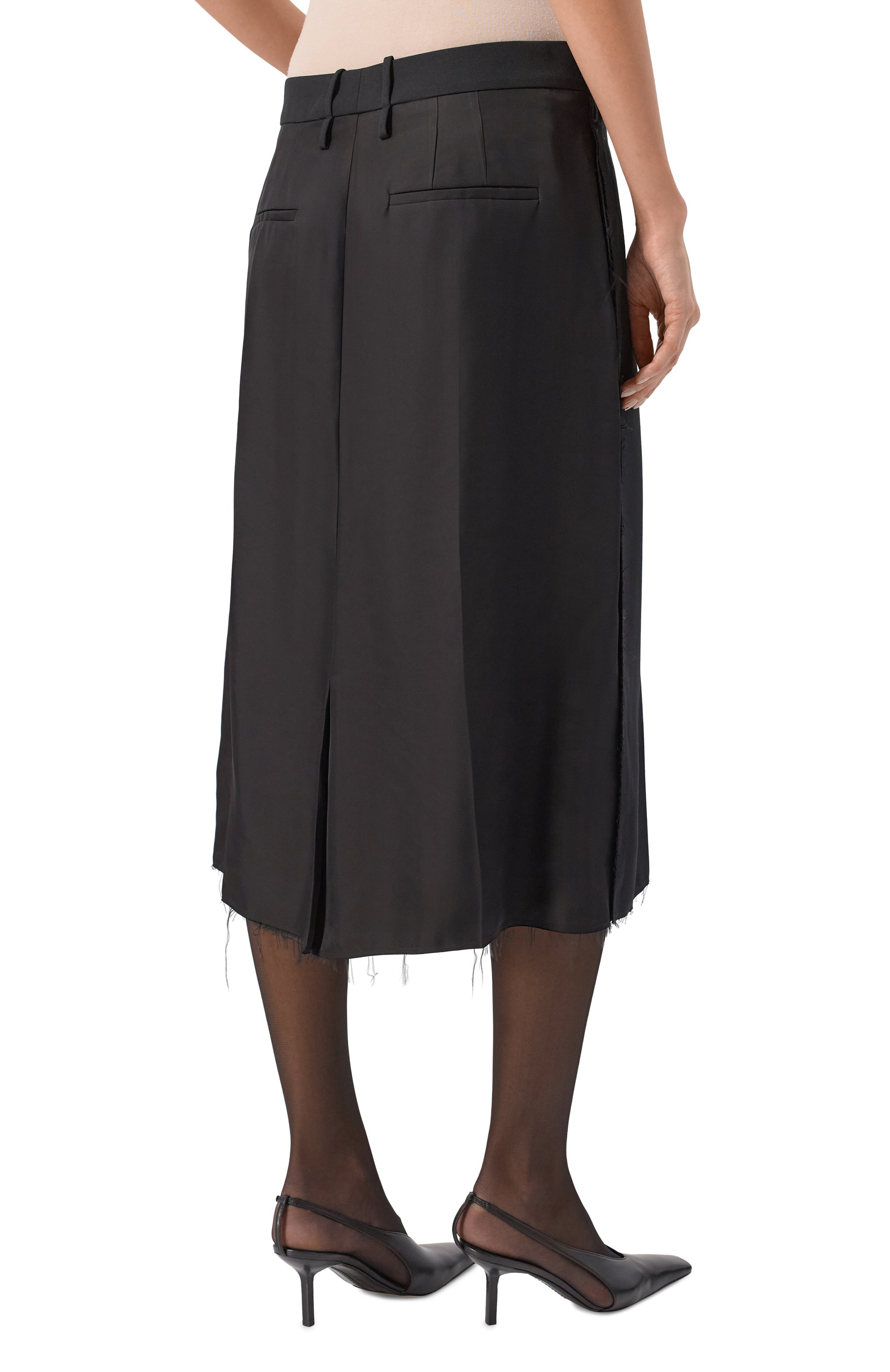 Комбинированная юбка JIL SANDER черного цвета по цене 169500 руб., арт. J02MA0332/J40002, фото 4 Комбинированная юбка JIL SANDER, арт. J02MA0332/J40002, фото 4