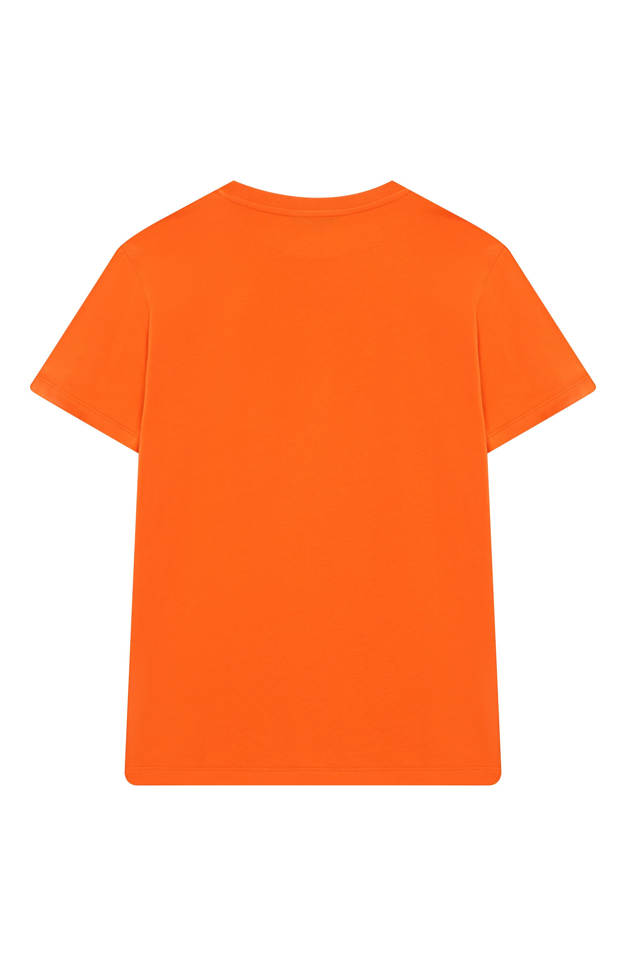 Хлопковая футболка BALMAIN оранжевого цвета по цене 17200 руб., арт. BW8P51, фото 2 Хлопковая футболка BALMAIN, арт. BW8P51, фото 2