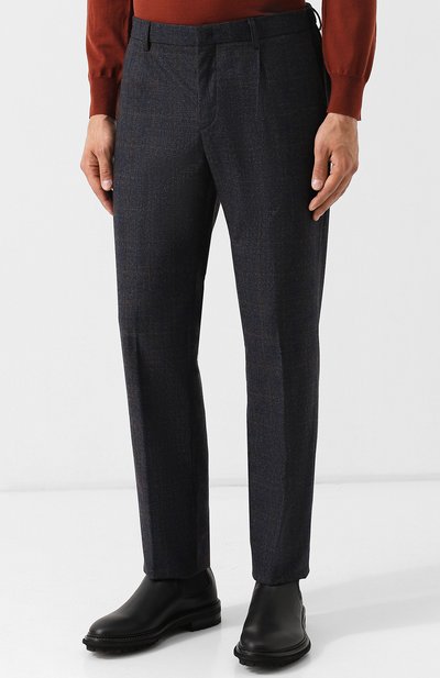 Шерстяные брюки прямого кроя LORO PIANA темно-синего цвета по цене 99000 руб., арт. FAI2471, фото 3 Шерстяные брюки прямого кроя LORO PIANA, арт. FAI2471, фото 3