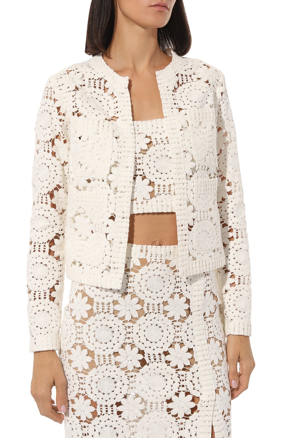 Хлопковый жакет ELIE SAAB, арт. 15170, фото 3