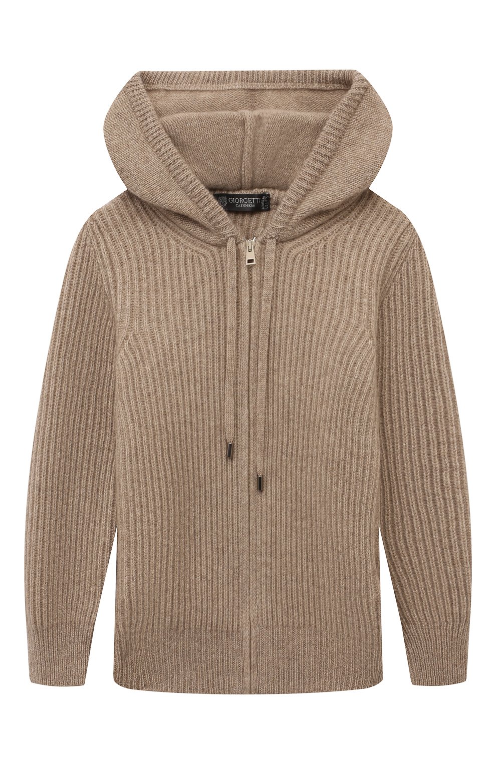 Кашемировый кардиган GIORGETTI CASHMERE темно-бежевого цвета по цене 51800 руб., арт. MB1834/8-14, фото 1 Кашемировый кардиган GIORGETTI CASHMERE, арт. MB1834/8-14, фото 1