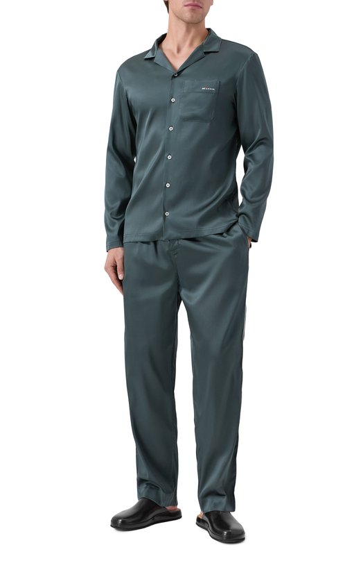 Шелковая сорочка Kiton UNWM018K0245H05 Зелёный  UNWM018K0245H05 Фото 2