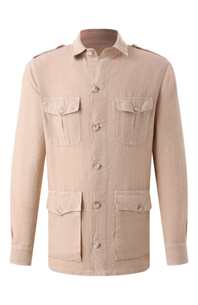 Мужская льняная куртка-рубашка 120% LINO, арт. 32ALIM89RH/0253/000