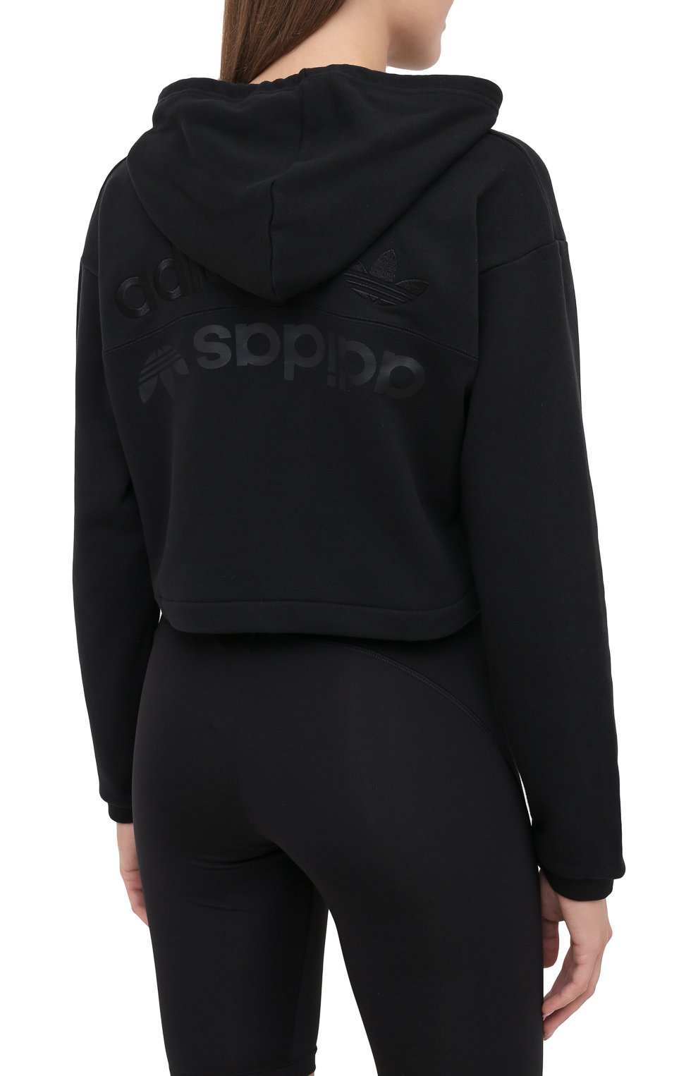 Хлопковое худи ADIDAS ORIGINALS черного цвета по цене 5780 руб., арт. GD3090, фото 4 Хлопковое худи ADIDAS ORIGINALS, арт. GD3090, фото 4