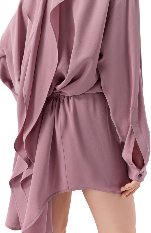 Шелковое платье Ann Demeulemeester B0013129/FA634 Розовый  B0013129/FA634 Фото 5