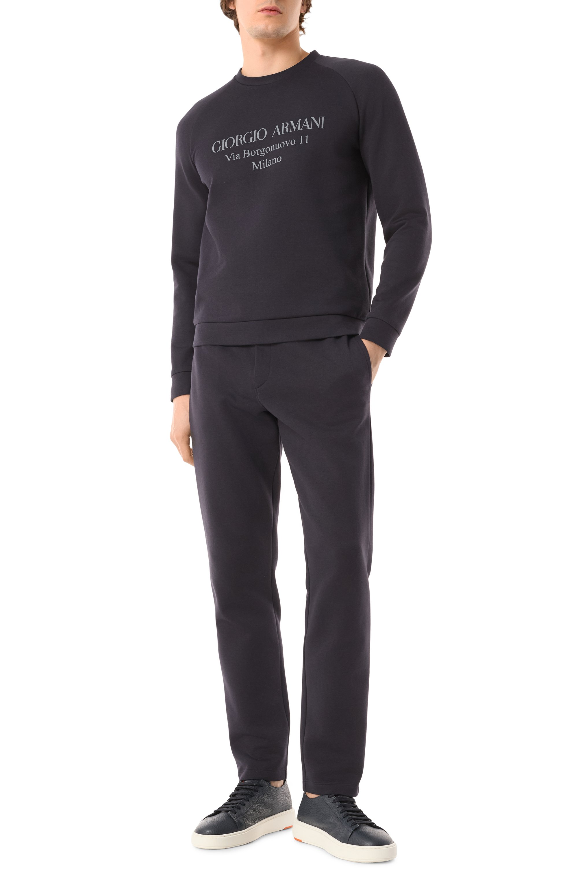 Кожаные кеды cleanic SANTONI, арт. MBCG21430BARCMMD, фото 2