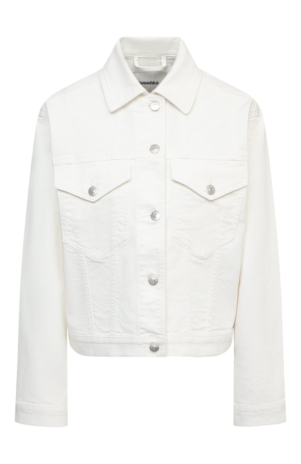 Джинсовая куртка NANUSHKA белого цвета по цене 74350 руб., арт. MAREN_WHITE_C0MF0RT STRETCH DENIM, фото 1 Джинсовая куртка NANUSHKA, арт. MAREN_WHITE_C0MF0RT STRETCH DENIM, фото 1
