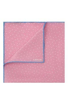 Мужской шелковый платок LANVIN розового цвета, арт. 3806/HANDKERCHIEF | Фото 1 (Материал: Текстиль, Шелк; Нос: Не проставлено; Материал сплава: Проставлено)
