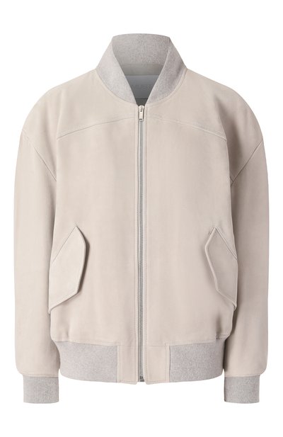 Женский замшевый бомбер MVST, арт. SUEDE LEATHER B0MBER