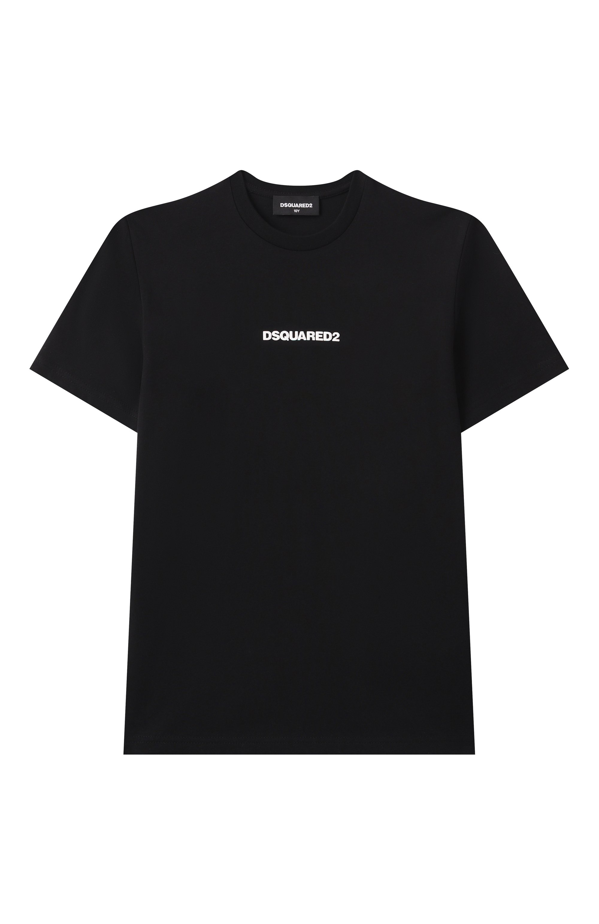 Хлопковая футболка DSQUARED2 черного цвета по цене 9680 руб., арт. DQ2823/D004G, фото 1 Хлопковая футболка DSQUARED2, арт. DQ2823/D004G, фото 1