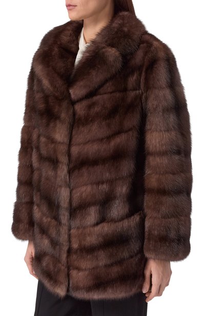 Шуба из соболя РУССКИЙ МЕХ коричневого цвета по цене 4625000 руб., арт. 62 РМ, фото 3 Шуба из соболя РУССКИЙ МЕХ, арт. 62 РМ, фото 3