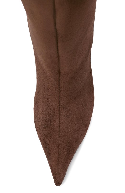 Замшевые сапоги Fiona 60 Amina Muaddi FI0NA B00T 60/CR0STA Коричневый  FI0NA B00T 60/CR0STA Фото 6