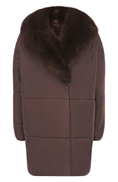 Женский пуховик с отделкой из соболя MVST, арт. M25.1PW.0009_