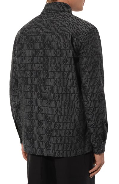 Хлопковая рубашка MOSCHINO темно-серого цвета по цене 62500 руб., арт. A0206/7623, фото 4 Хлопковая рубашка MOSCHINO, арт. A0206/7623, фото 4