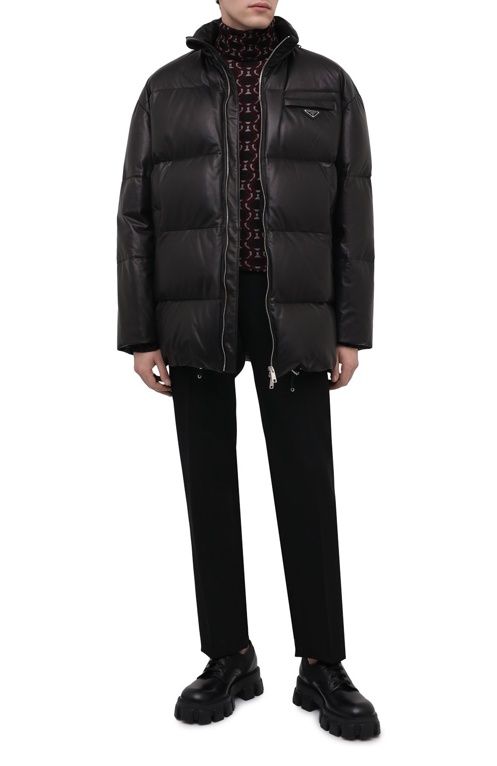 Кожаный пуховик PRADA, арт. UPS559-JHI-F0002, фото 2