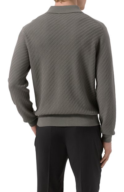 Поло из хлопка и шелка BRIONI, арт. UMR10L-PAK22, фото 4