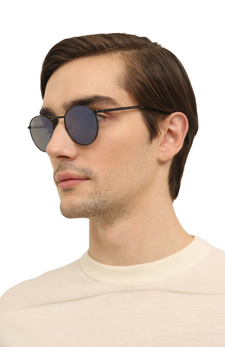 Женские солнцезащитные очки RAY-BAN синего цвета, арт. 3637-002/G1 | Фото 3 (Тип очков: С/з; Кросс-КТ: С/з-унисекс; Нос: Не проставлено; Региональные ограничения белый список (Axapta Mercury): Не проставлено; Материал: Металл; Оптика Гендер: оптика-унисекс; Очки форма: Круглые)