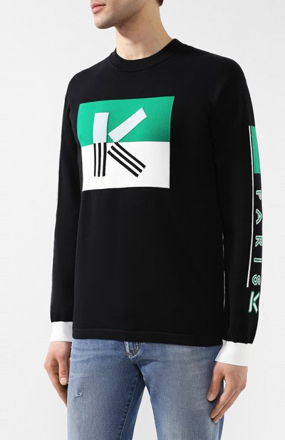 Хлопковый джемпер KENZO, арт. 5PU2403LB, фото 3