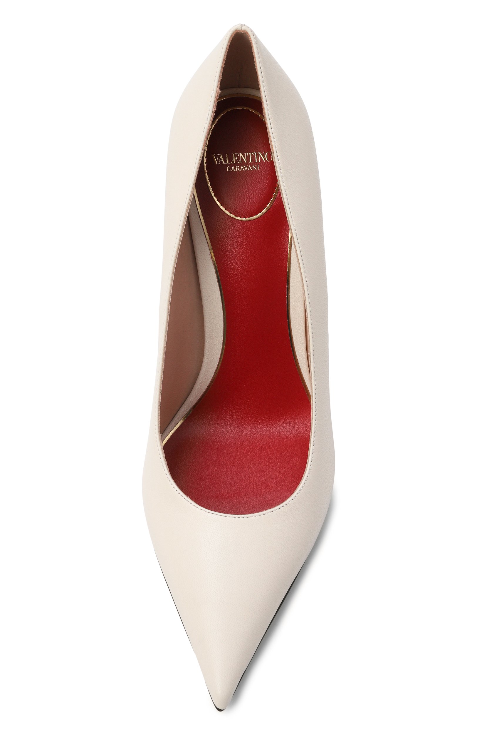 Кожаные туфли cuttie 100 VALENTINO кремового цвета по цене 113000 руб., арт. 9W2S0PZ5/DDT, фото 6 Кожаные туфли cuttie 100 VALENTINO, арт. 9W2S0PZ5/DDT, фото 6