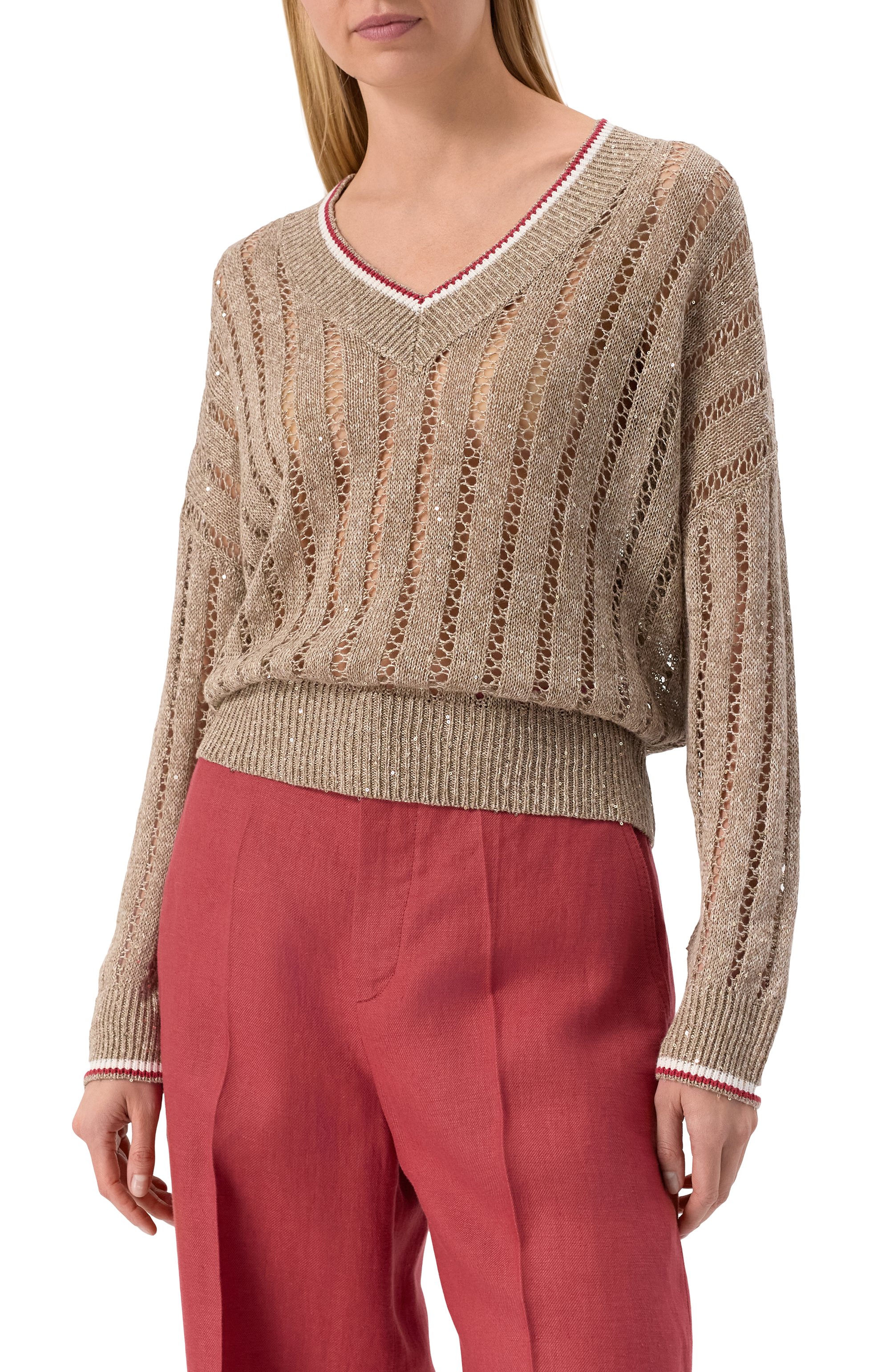 Льняной свитер BRUNELLO CUCINELLI, арт. MC0559402, фото 3