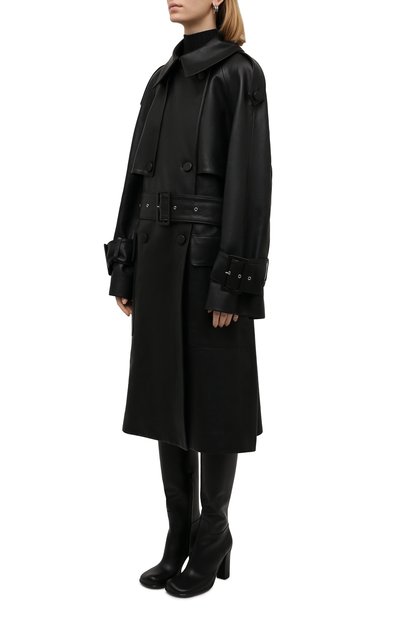 Кожаное пальто KHAITE, арт. 7049708/NEDDING, фото 3