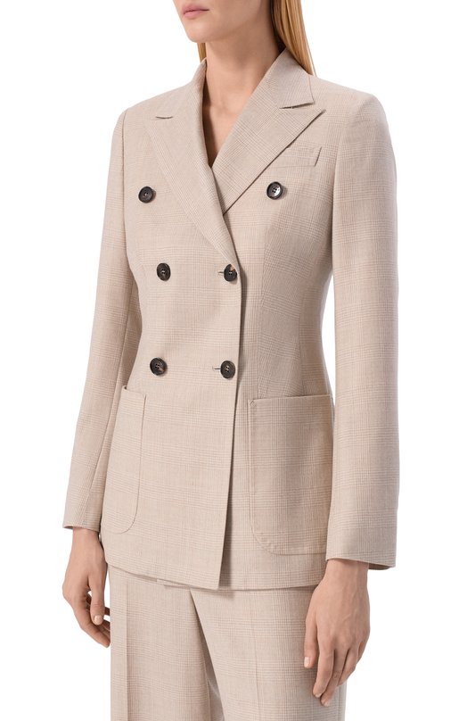 Шерстяной жакет Kiton D27514K0513G01 Бежевый  D27514K0513G01 Фото 3