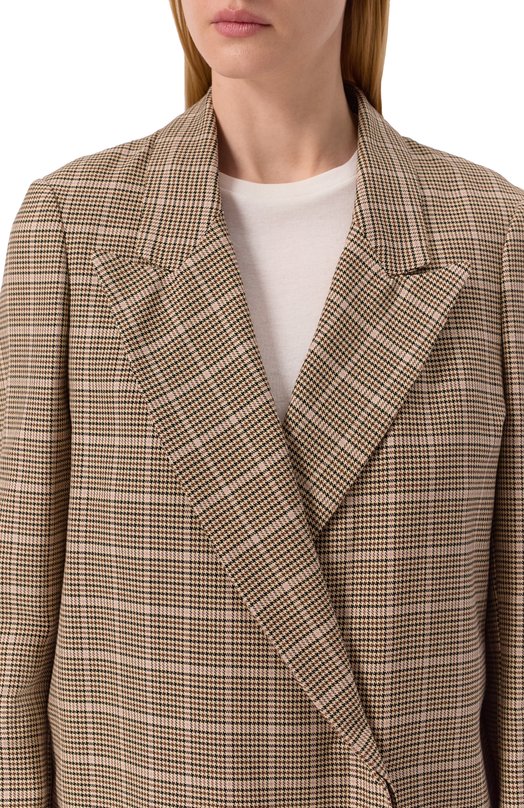 Хлопковый жакет Dries Van Noten 242-010720-9352 Бежевый  242-010720-9352 Фото 5