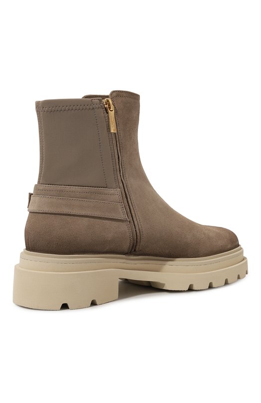 Замшевые полусапоги Santoni WTEG71104G0MTHI0 Бежевый  WTEG71104G0MTHI0 Фото 5