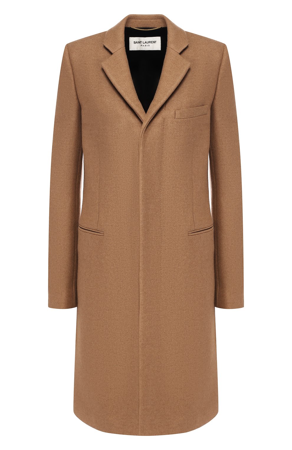 Шерстяное пальто SAINT LAURENT бежевого цвета по цене 399500 руб., арт. 552492/Y190T, фото 1 Шерстяное пальто SAINT LAURENT, арт. 552492/Y190T, фото 1