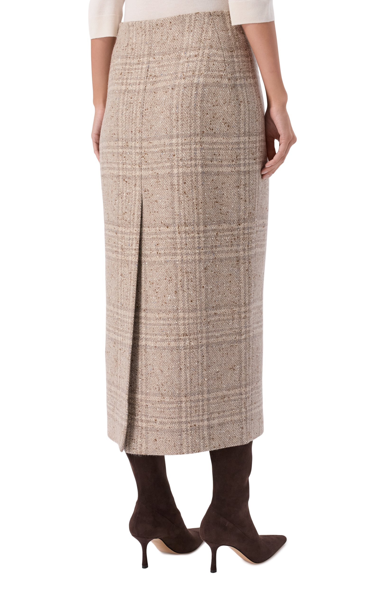Твидовая юбка MVST бежевого цвета по цене 267000 руб., арт. M25.1PW.S001/F199 CASH TWEED, фото 4 Твидовая юбка MVST, арт. M25.1PW.S001/F199 CASH TWEED, фото 4