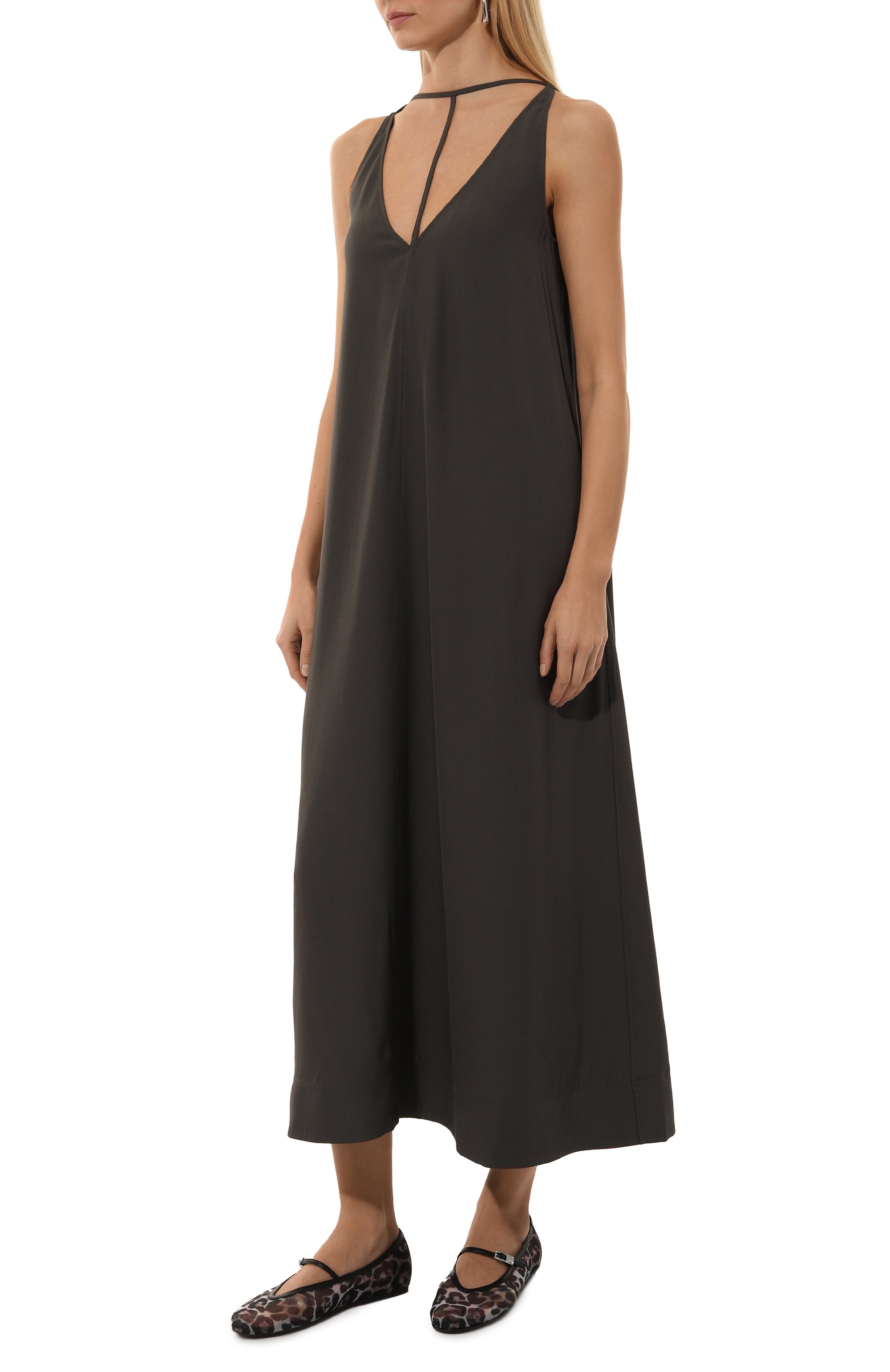 Платье из вискозы TOTEME, арт. 243-WRD0122-FB0020, фото 3