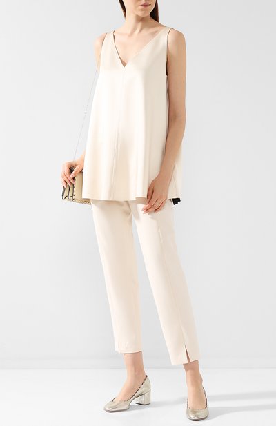 Туфли lauren из металлизированной кожи на устойчивом каблуке CHLOÉ, арт. CHC17S23046045, фото 2