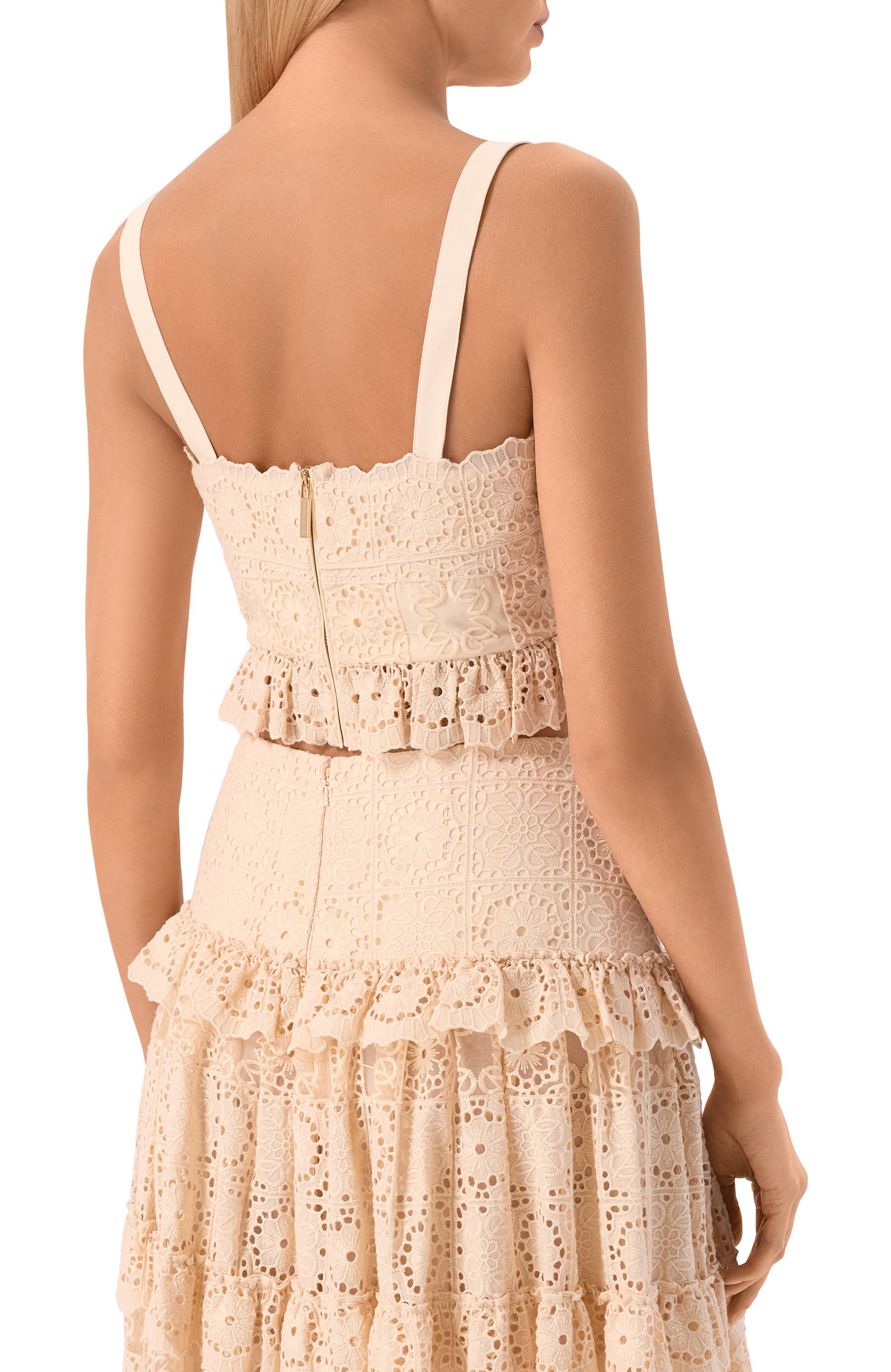 Топ из хлопка и шелка ELIE SAAB, арт. T0313NBC26/C0EM1, фото 4