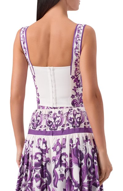 Хлопковый топ-бюстье DOLCE & GABBANA, арт. F7BB1T/FI5LS, фото 4