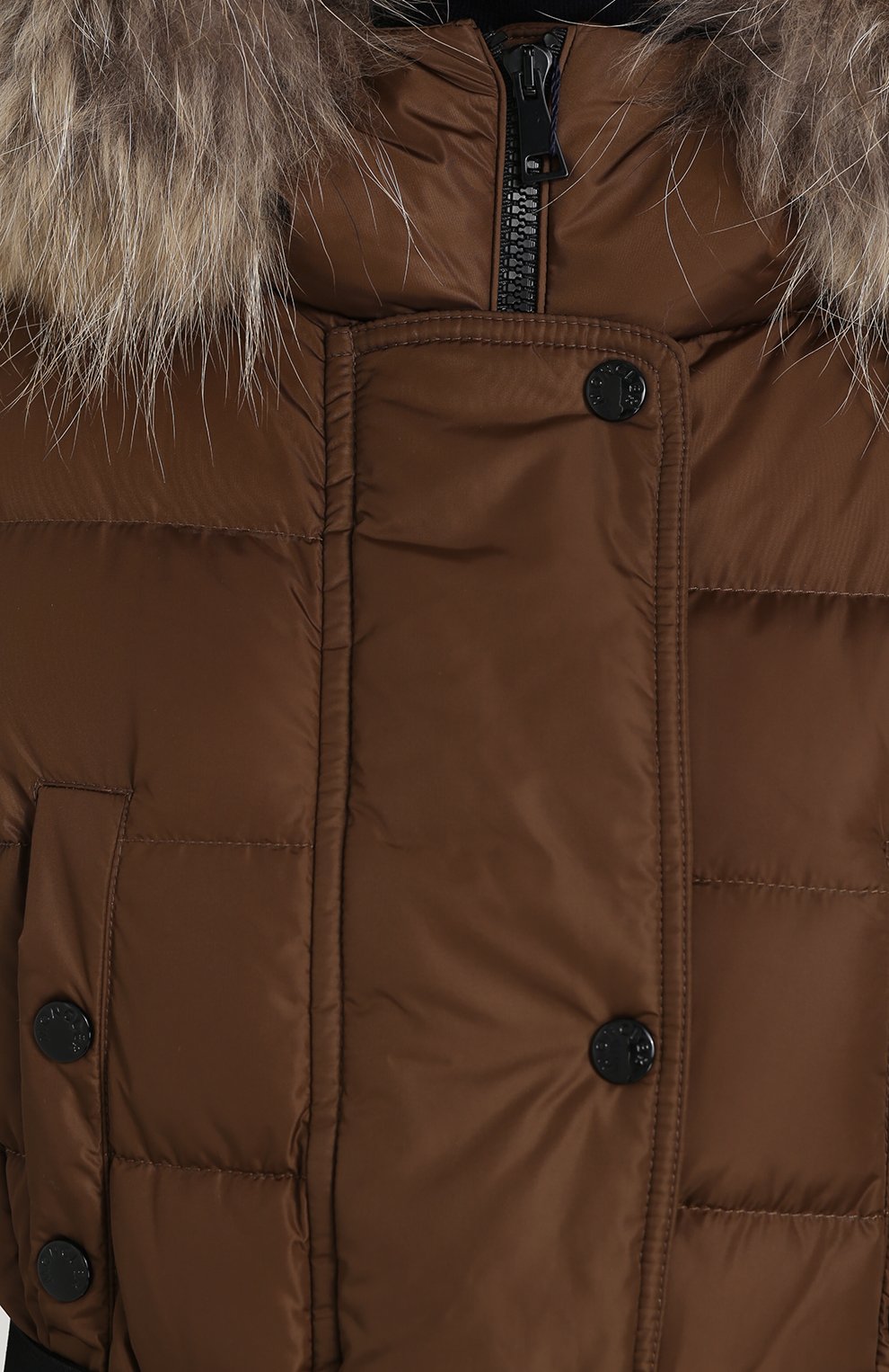 Стеганый пуховик с поясом и меховой отделкой капюшоном MONCLER, арт. C2-093-46877-25-68065, фото 5
