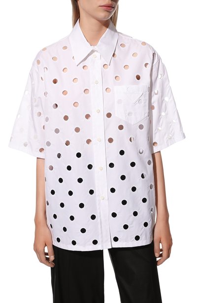 Хлопковая рубашка PRADA, арт. P429F-1Y8Q-F0009-211, фото 3