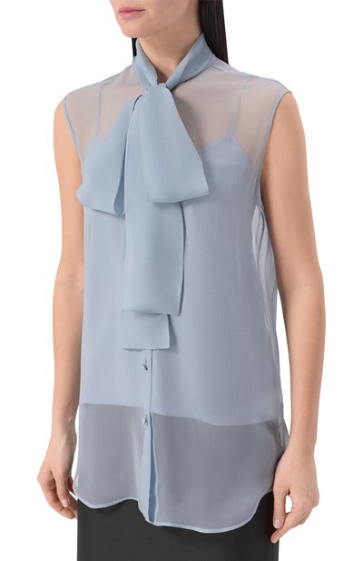 Шелковая блузка MVST голубого цвета по цене 128500 руб., арт. M26.2PW.B018/F136 CHIFF0N, фото 3 Шелковая блузка MVST, арт. M26.2PW.B018/F136 CHIFF0N, фото 3