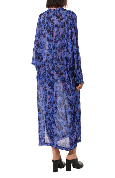 Платье из вискозы DRIES VAN NOTEN синего цвета по цене 106000 руб., арт. 231-011042-6139, фото 4 Платье из вискозы DRIES VAN NOTEN, арт. 231-011042-6139, фото 4