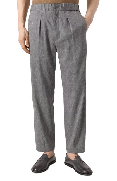 Брюки изо льна и шерсти GIORGIO ARMANI, арт. GM000576/TE14457, фото 3
