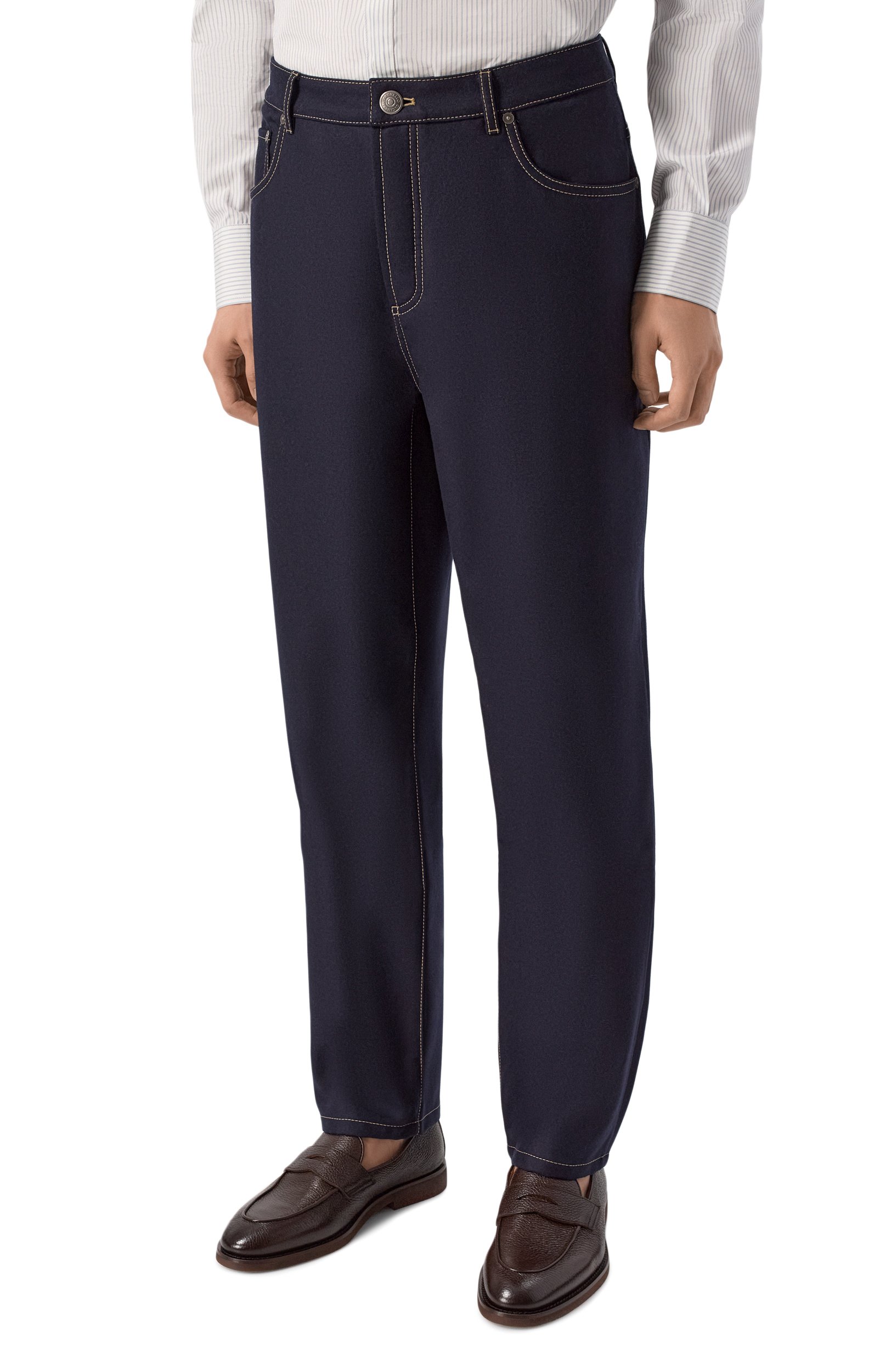 Шерстяные брюки BRUNELLO CUCINELLI, арт. M038PF1012, фото 3